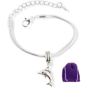 Dolphin Charm Bracelet - Ocean Sea Creature Animal